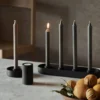 Adventsljusstake Betong Svart