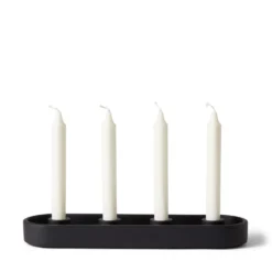 Adventsljusstake Betong Svart