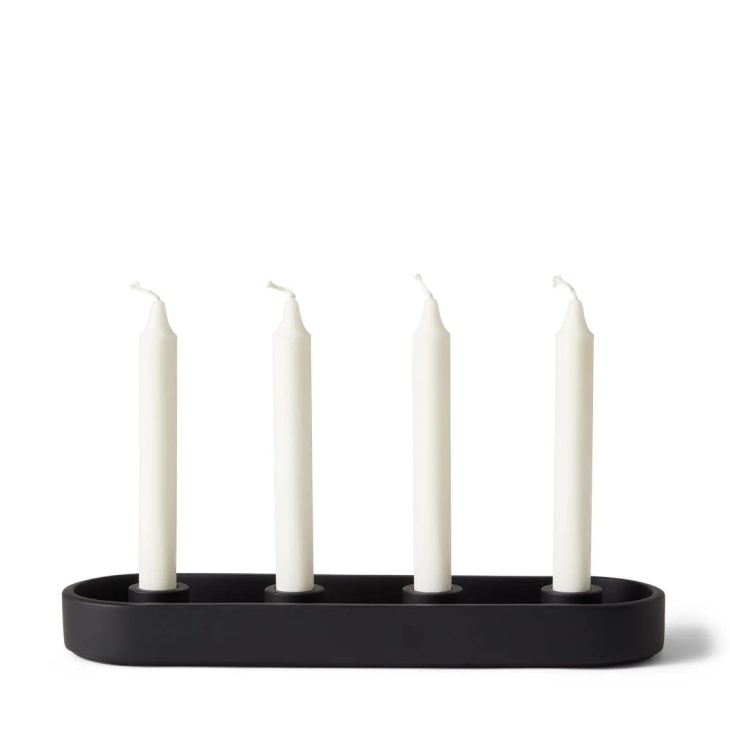 Adventsljusstake Betong Svart