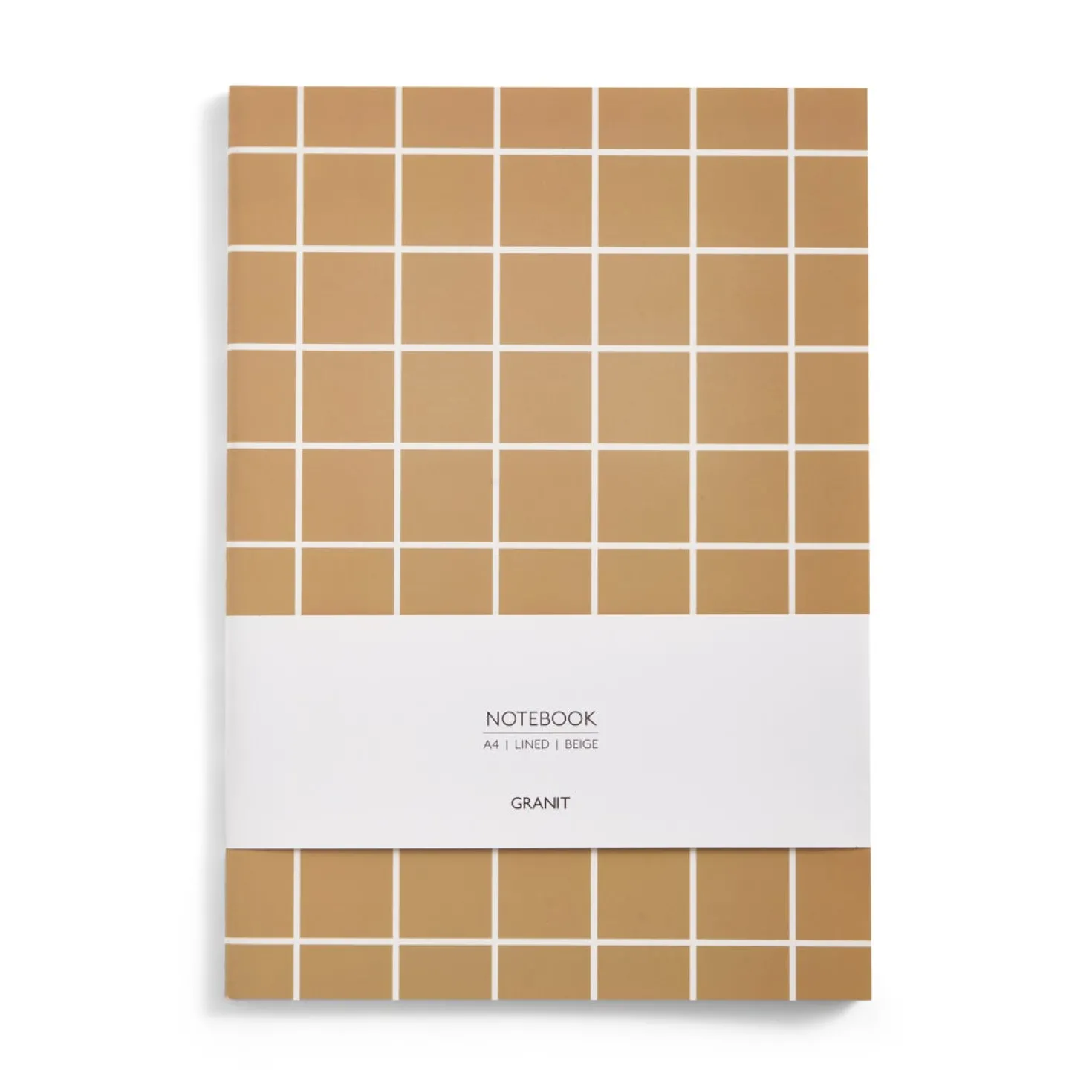 Anteckningsbok A4 Rut Beige Linjerad
