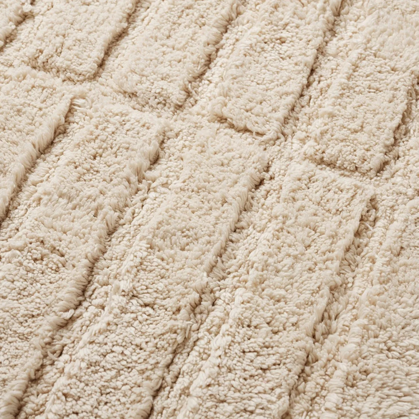 Badrumsmatta Square 50x80cm Bomull Beige