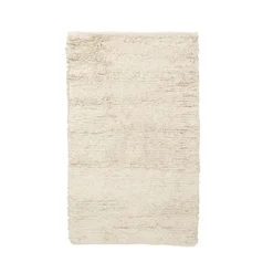 Badrumsmatta Återvunnen Bomull 50x80cm Naturvit
