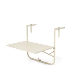 Balkongbord Metall 60x40cm Ljusbeige