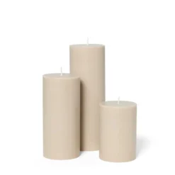 Blockljus Stearin 20x6,8cm Beige