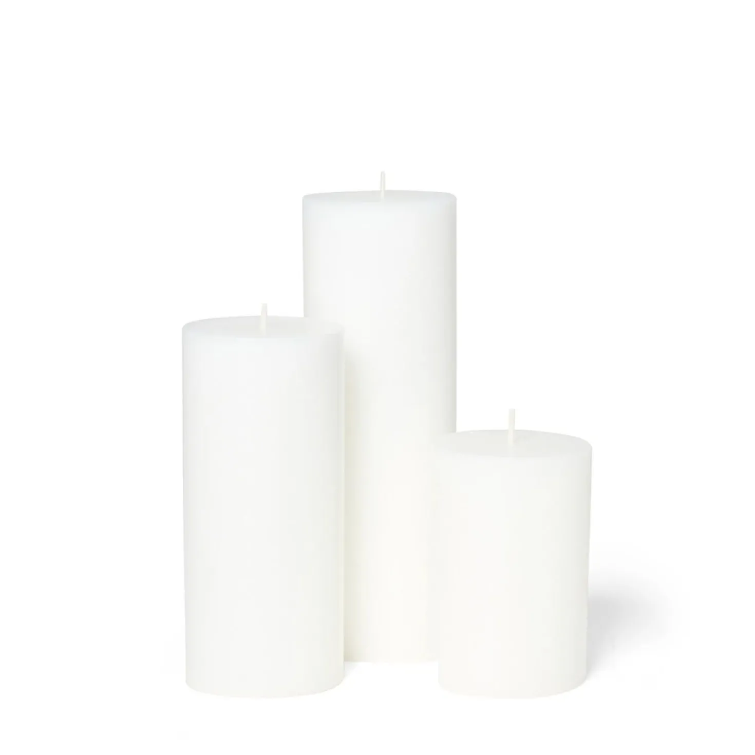 Blockljus Stearin 15x6,8cm Vit