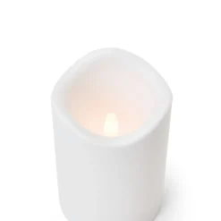 Blockljus Timer LED 11,5x7,5cm Vit