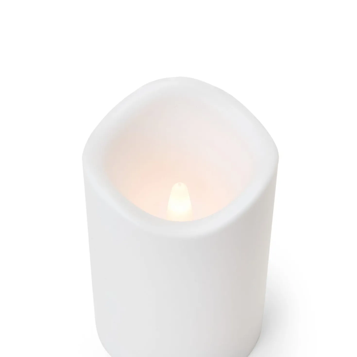Blockljus Timer LED 11,5x7,5cm Vit