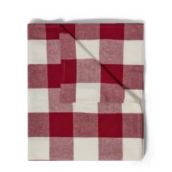 Bordsduk Check 240x140cm Linnemix Röd
