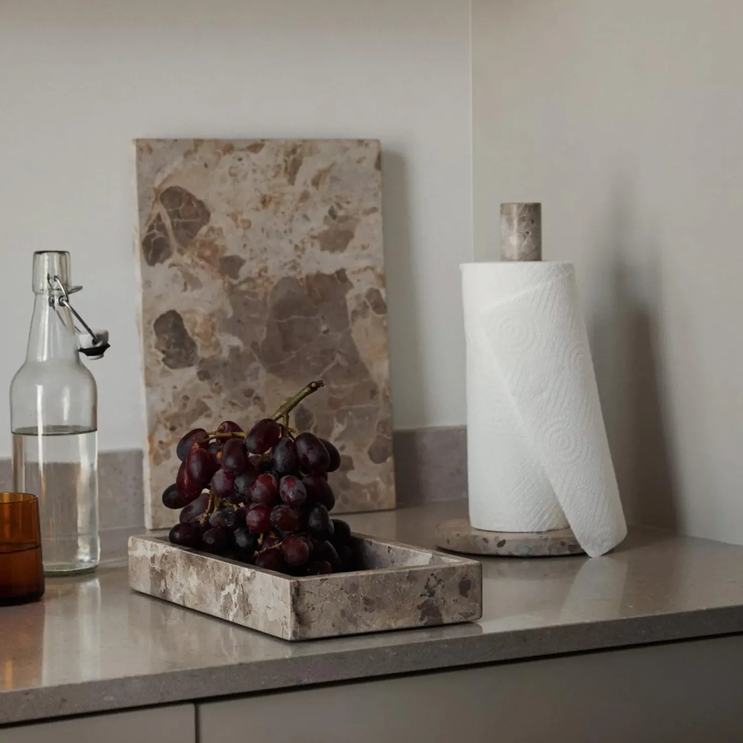 Bricka 26,5x15cm Marmor Beige