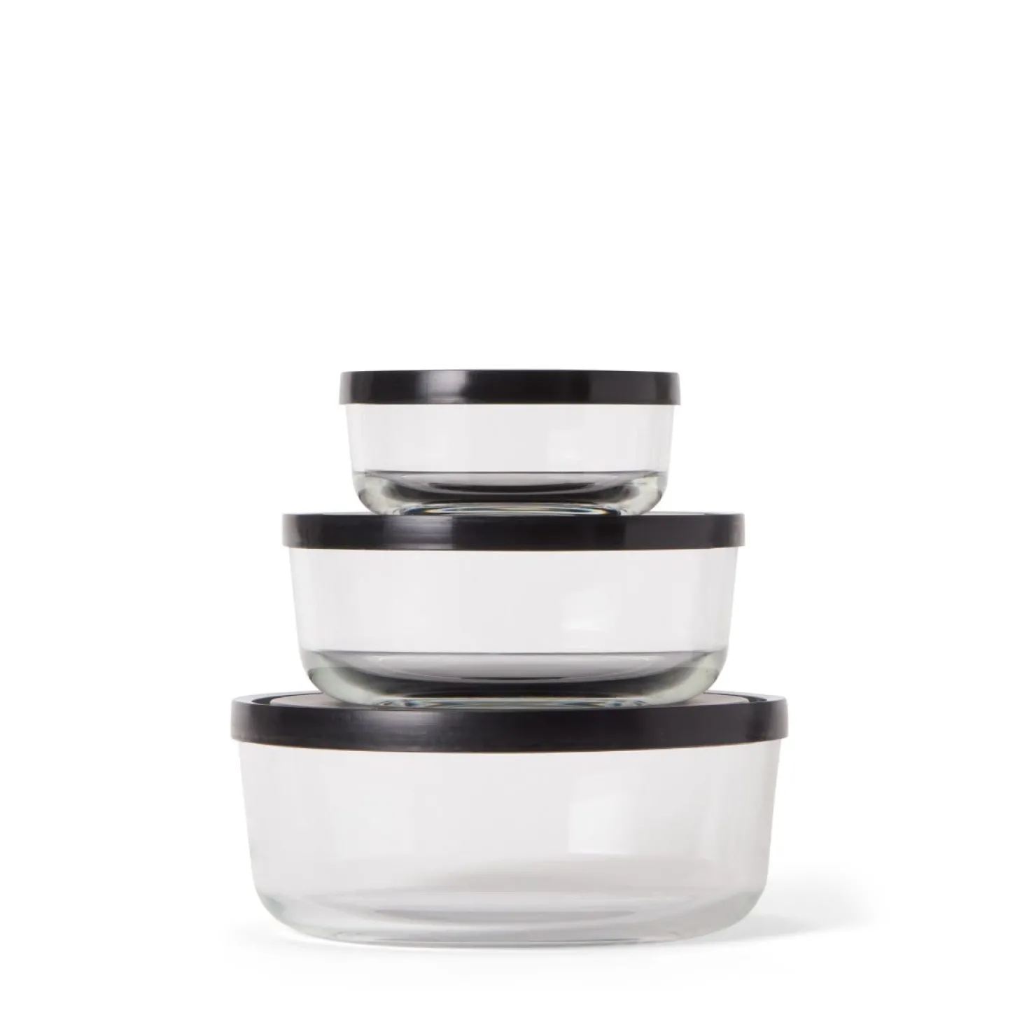 Burk Glas Lock 0,3L Låg Svart