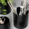 Burk Metall 11x9,5cm Svart