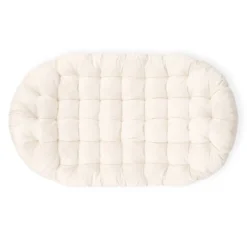Dyna Oval Slätvävd 190x130cm Naturvit