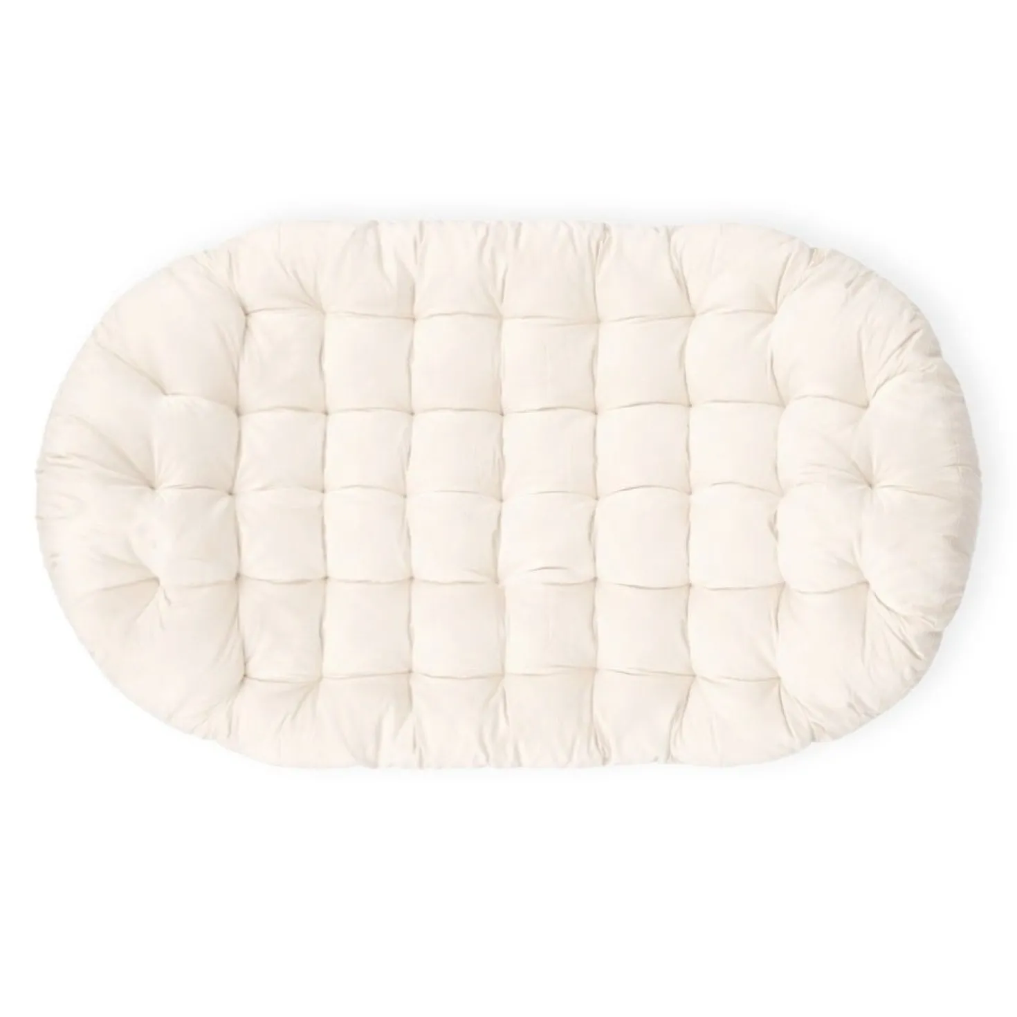 Dyna Oval Slätvävd 190x130cm Naturvit