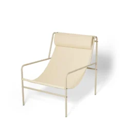 Fåtölj Metall Kanvas Beige