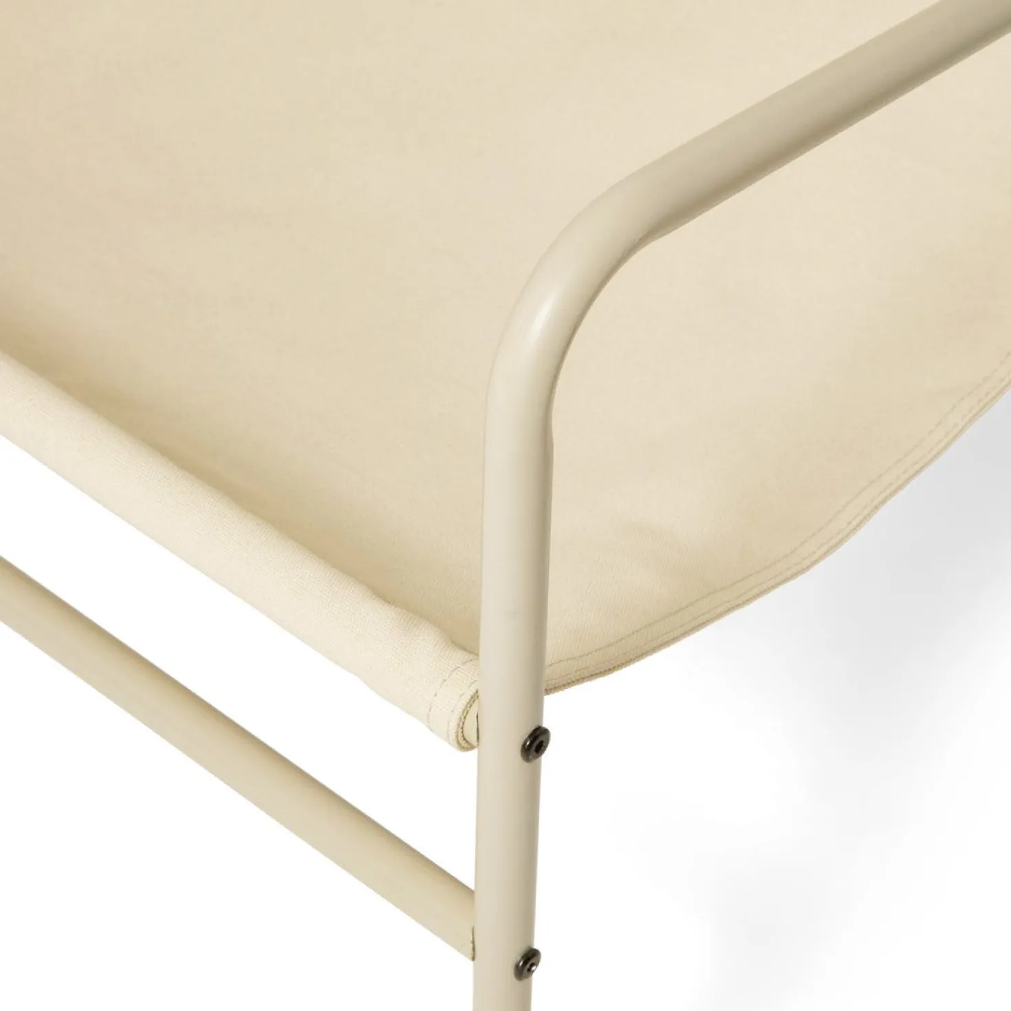 Fåtölj Metall Kanvas Beige