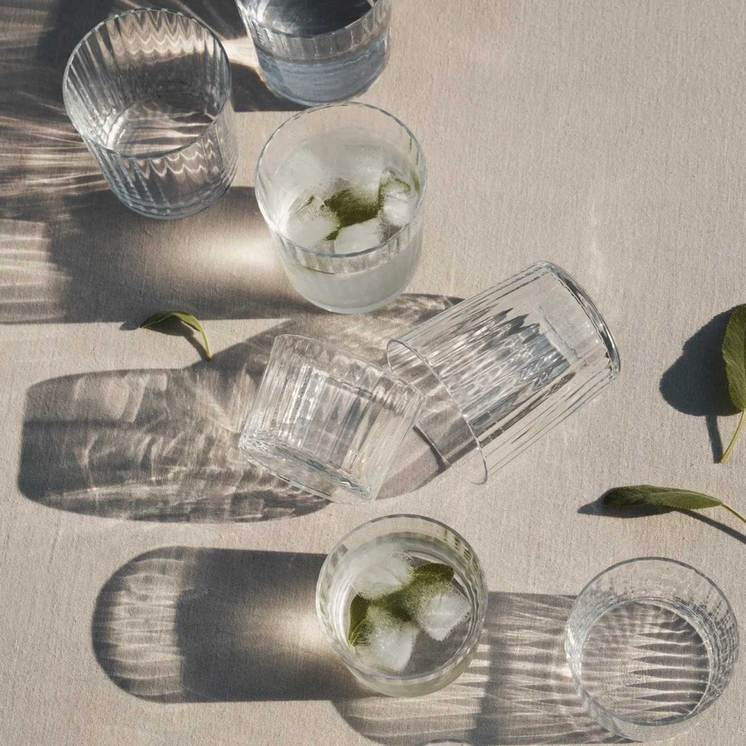 Glas Rilled 36cl Klar