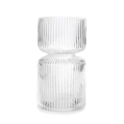 Hyacinth Vase Ribbed 15x8cm