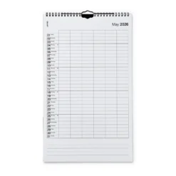 Kalender Kolumn 2026 Engelska Beige