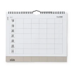 Kalender Vecka 2026 Beige