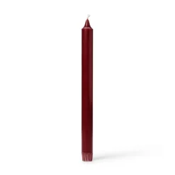 Kronljus Stearin 27,5cm Vinröd