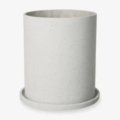 Kruka/Fat Polystone 22cm Vit