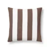 Kuddfodral Blockrand Linnemix 50x50cm Brun