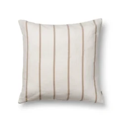 Kuddfodral Linnemix Rand 50x50cm Naturvit