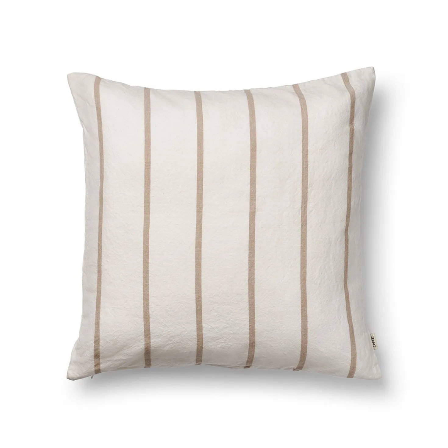 Kuddfodral Linnemix Rand 50x50cm Naturvit