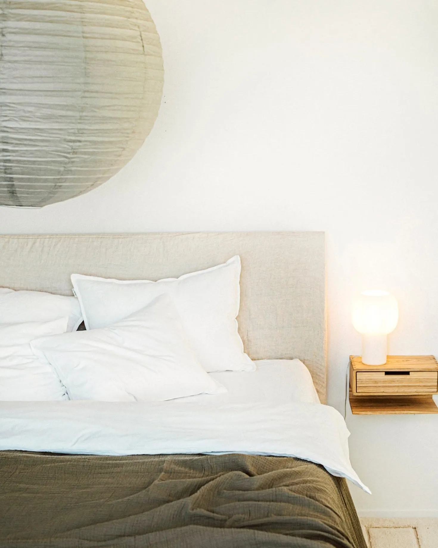 Lampskärm Rispapper 80cm Beige