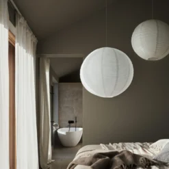 Lampskärm Rispapper Luna 60cm Vit