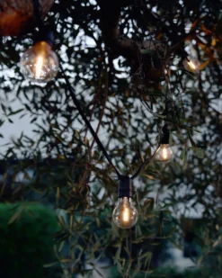 Ljusslinga 10 LED Anslutningsbar 4m Svart