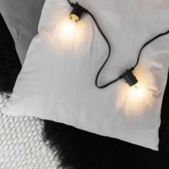 Ljusslinga 10 LED Anslutningsbar 4m Svart
