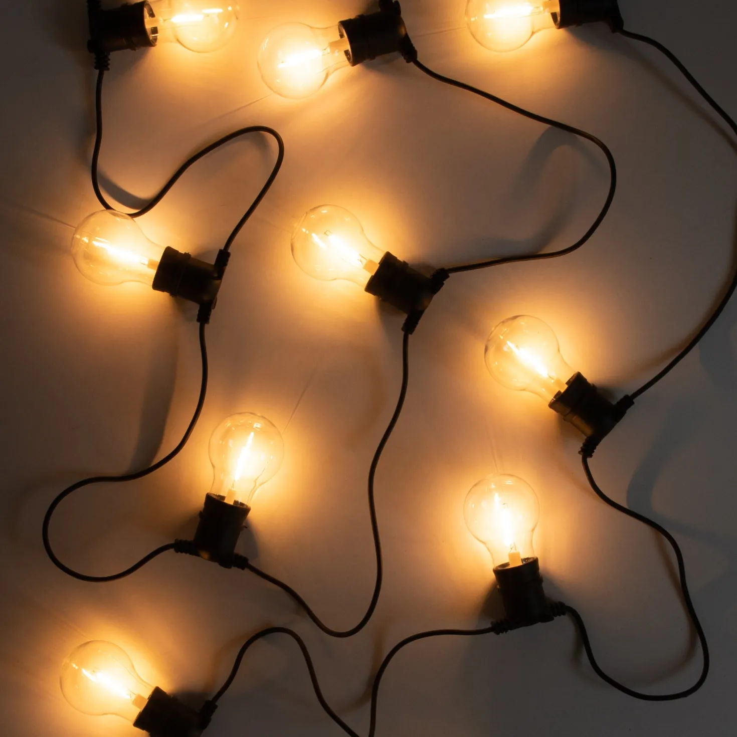Ljusslinga 10 LED 5m Svart