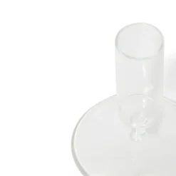 Ljusstake Glas 7,5x9,4cm Klarglas
