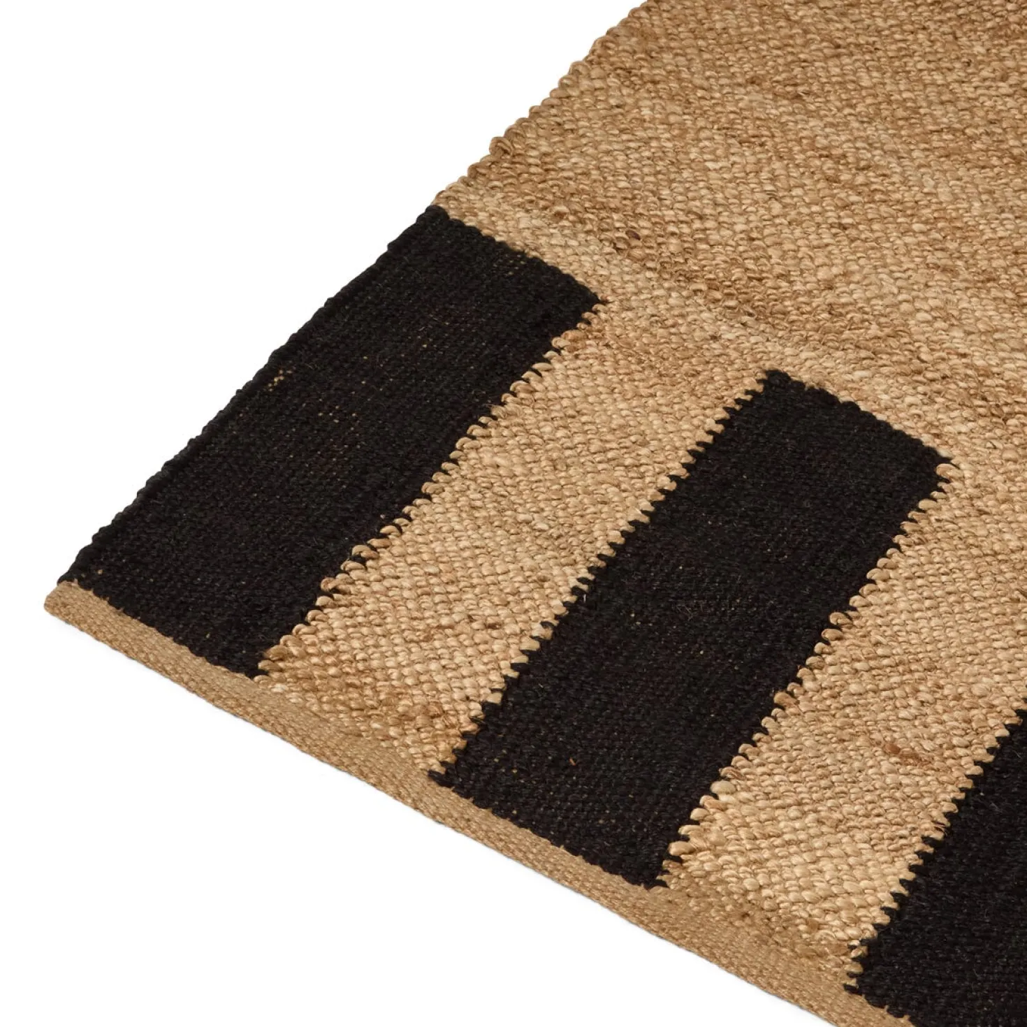 Matta Jute 170x240cm Natur/Svart
