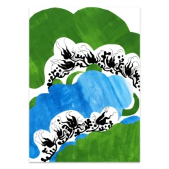 Poster Lisa Sander Green Abstract 50x70cm