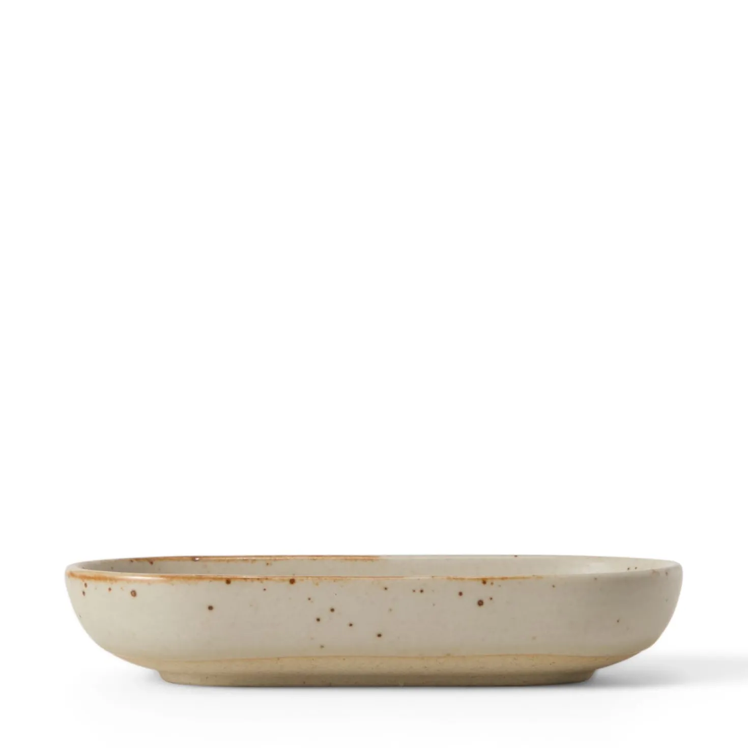 Rökelsehållare 13x6cm Oval Porslin Beige