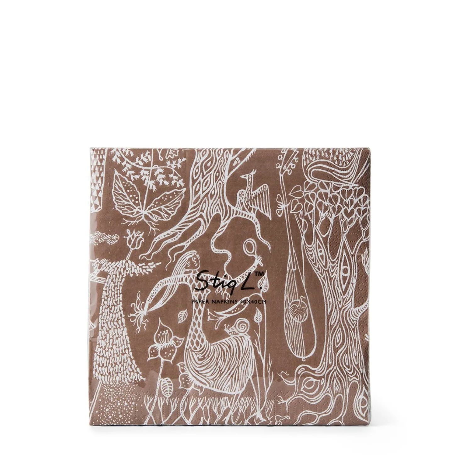 Servett Stig Lindberg 40x40cm Poème d'Amour 20-p Rost