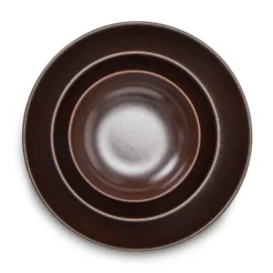 Skål Bruno Stengods 22cm Brun