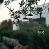 Solcellslampa Glob LED 3-p Svart