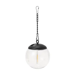 Solcellslampa Glob LED 3-p Svart
