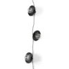 Solcellsslinga 10 LED Glob/Skärm 1,8m Svart