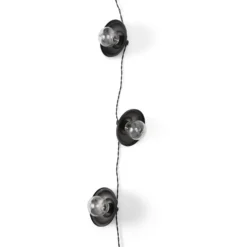 Solcellsslinga 10 LED Glob/Skärm 1,8m Svart