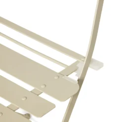 Stol Metall Fällbar Ljusbeige