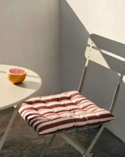 Stol Metall Fällbar Ljusbeige