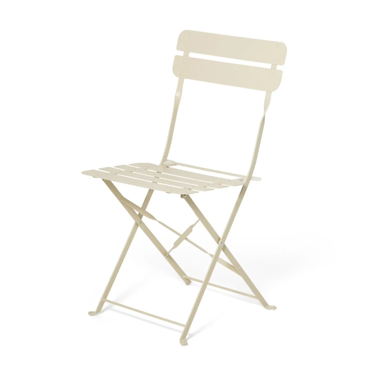 Stol Metall Fällbar Ljusbeige