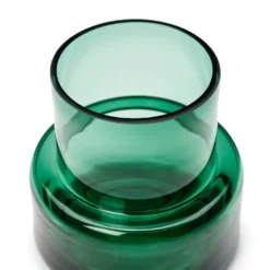 Vas Glas 15x15,5cm Grön