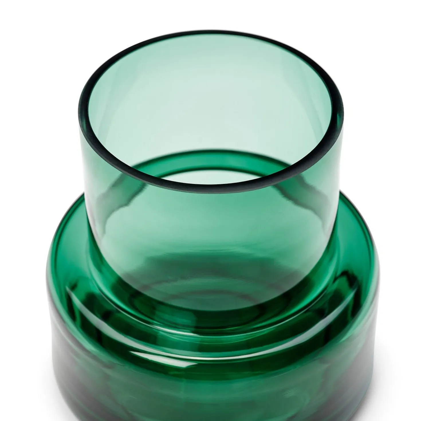 Vas Glas 15x15,5cm Grön