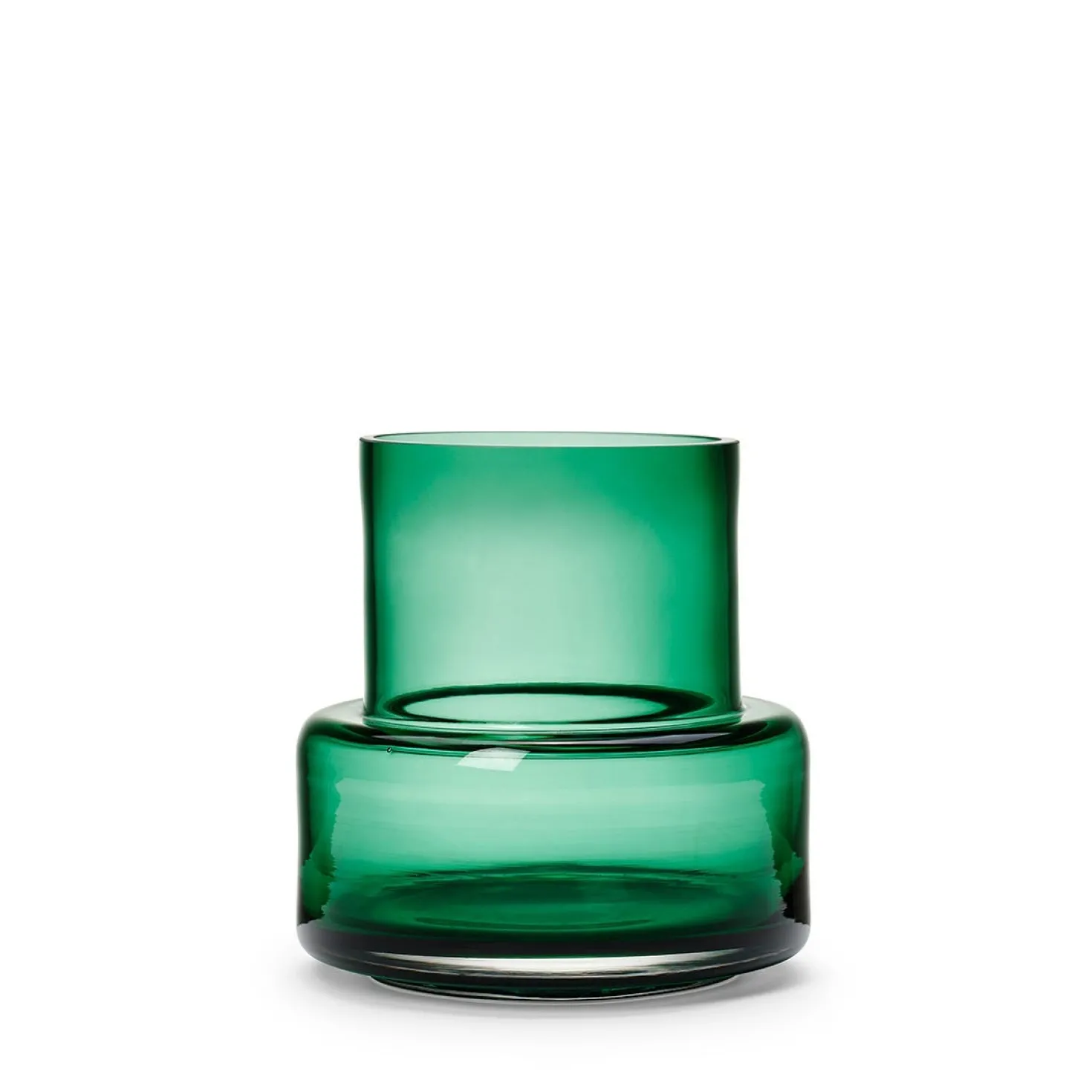 Vas Glas 15x15,5cm Grön